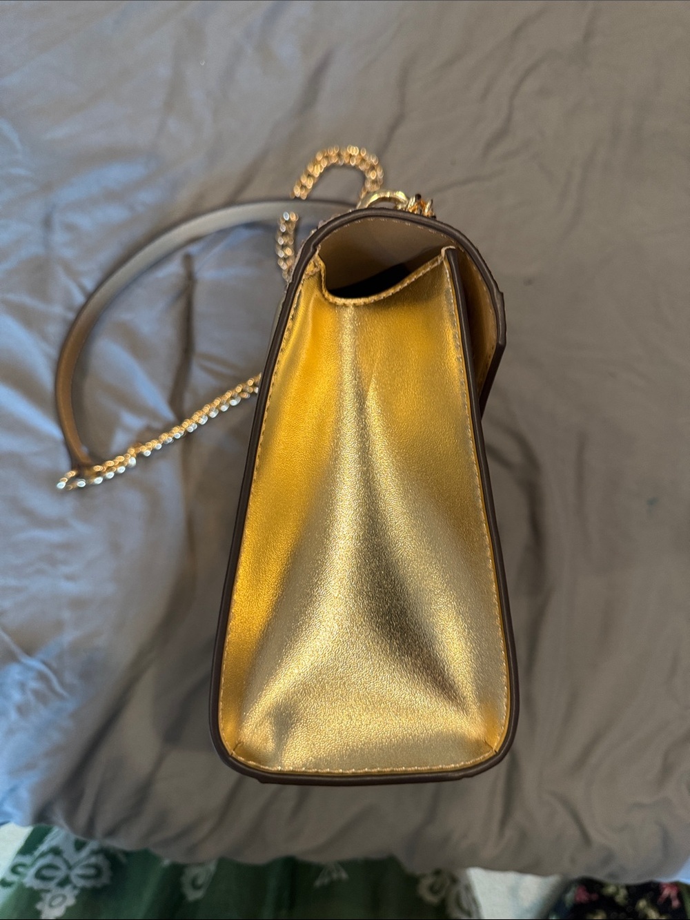 Michael Kors Gold Crystal-Studded Shoulder Bag - Picture 5 of 7
